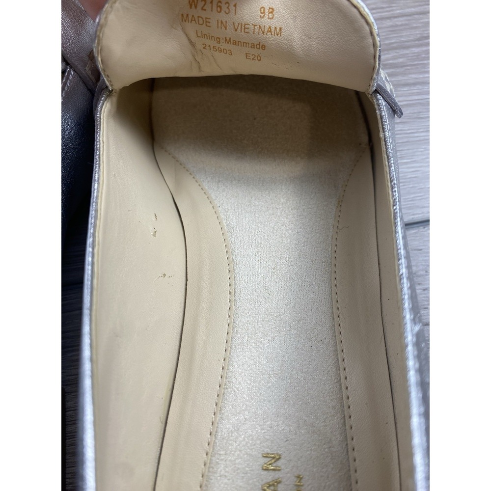 Cole Haan Women's Slip On Metallic Penny Loafers Silver Size 9B - Picture 9 of 9